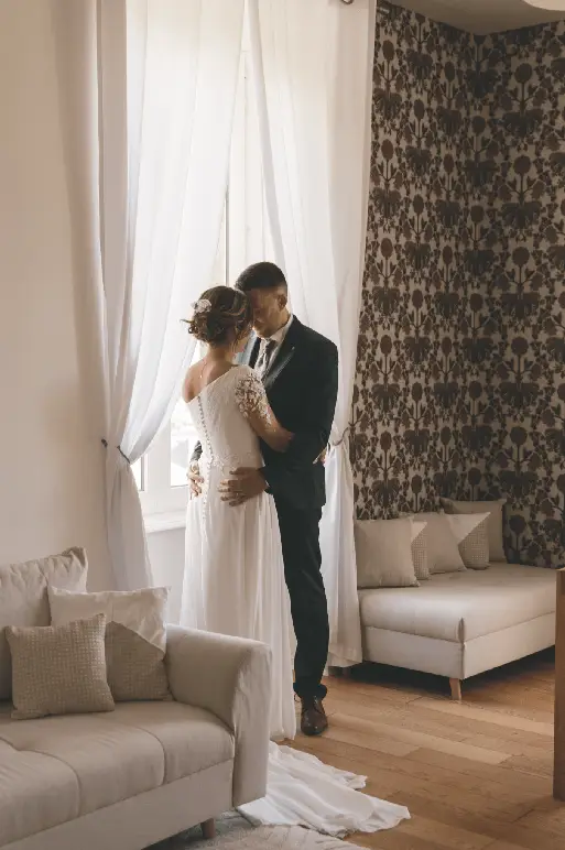 Photo de couple durant le mariage